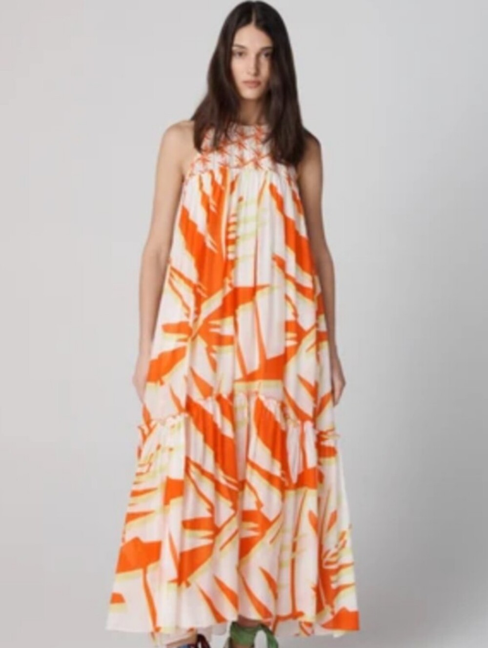 Diane Von Furstenberg Melisse Cotton & Silk Maxi Dress